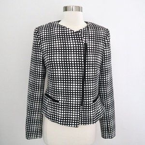 L'AGENCE black white check jacket